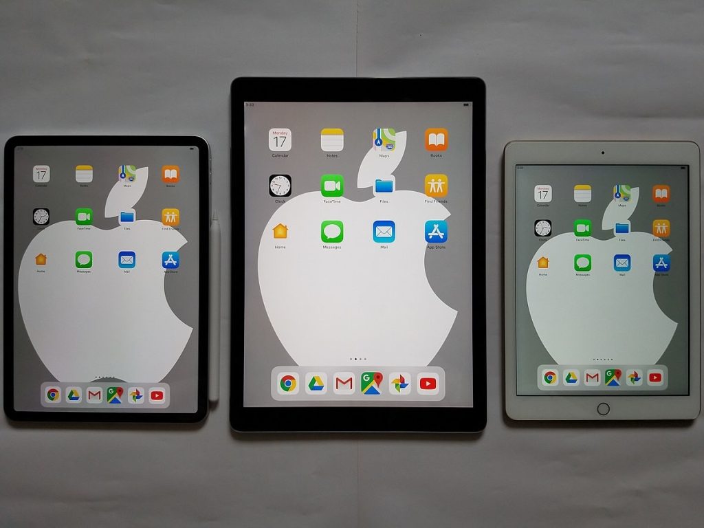 Diferentes modelos de iPad 