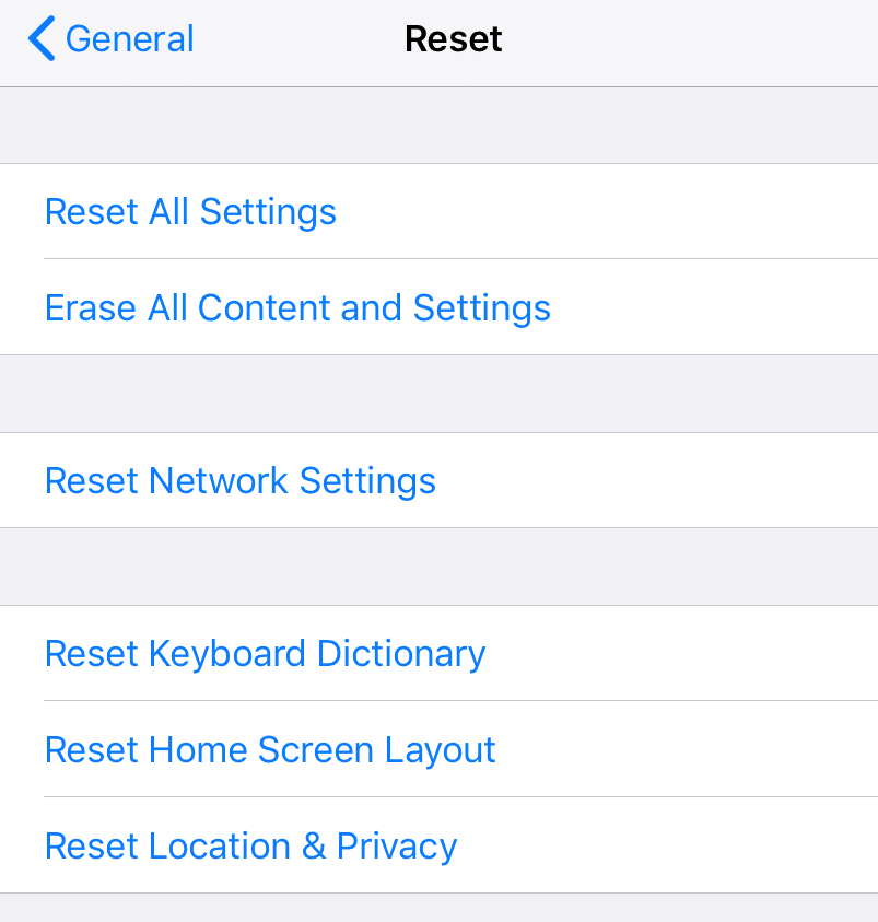 Restablecer la configuración de la red