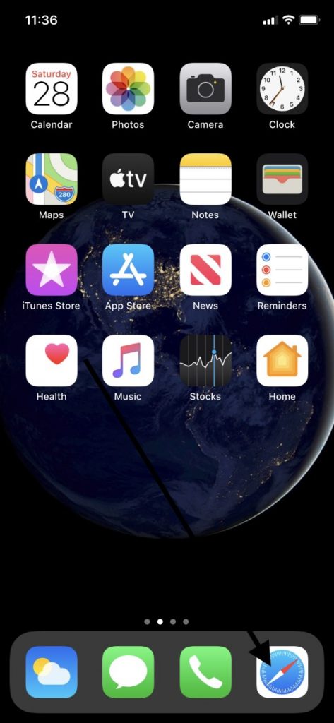 Pruebe Safari para problemas de rotación de iPhone