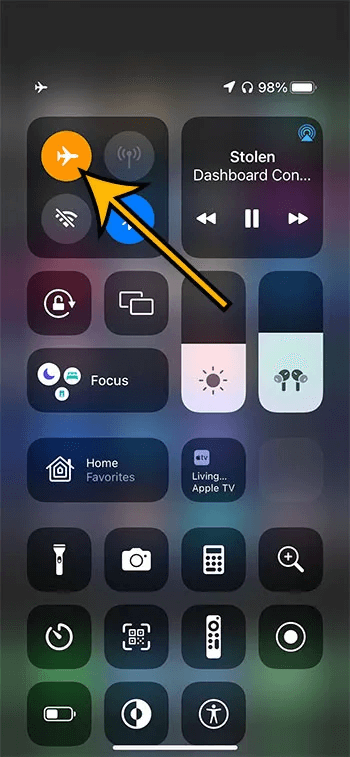 Encender y apagar el modo de avión de iPhone