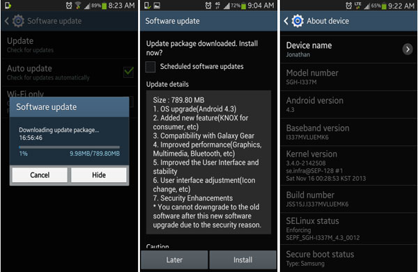 Actualizar el sistema operativo Android