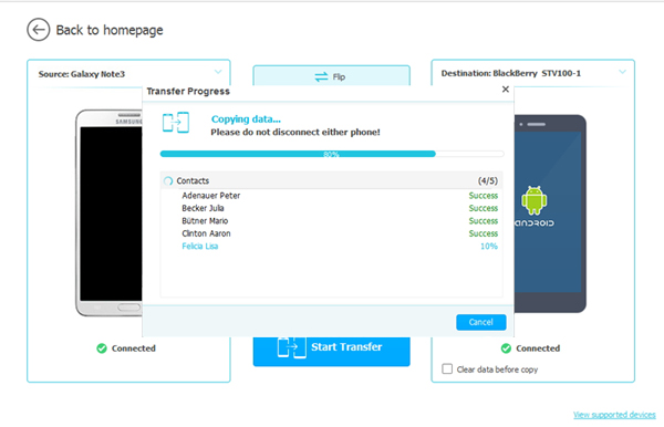 Transfiera SMS de Moto a BlackBerry