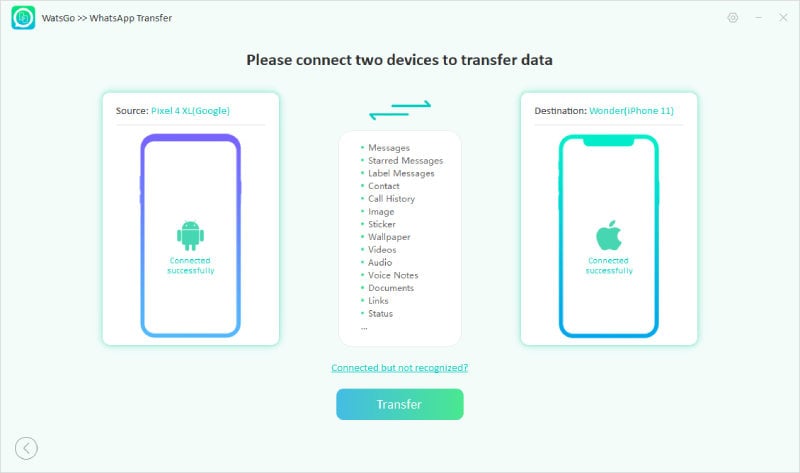 Conecte los dispositivos Android e iOS