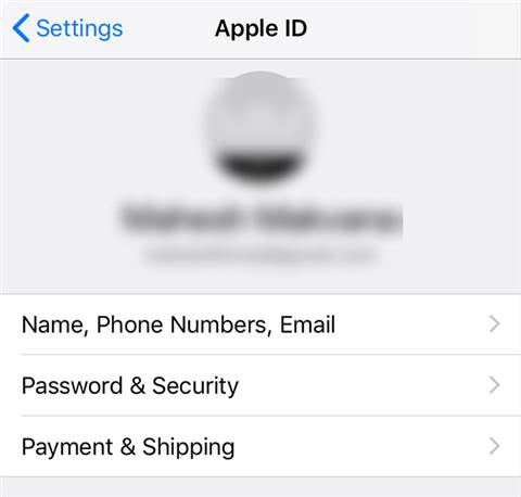 Contraseña y seguridad de Apple ID
