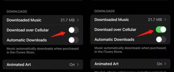 Apple Music no descarga la red de comprobación de música