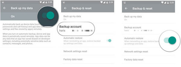 Restaurar mensajes de texto de Google Drive por reinicio de fábrica