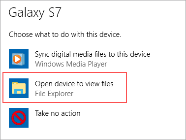 Recupere los datos de la pantalla rota Samsung a través de AutOplay