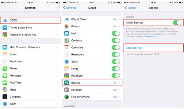 Realizar fotos de iPhone a iCloud