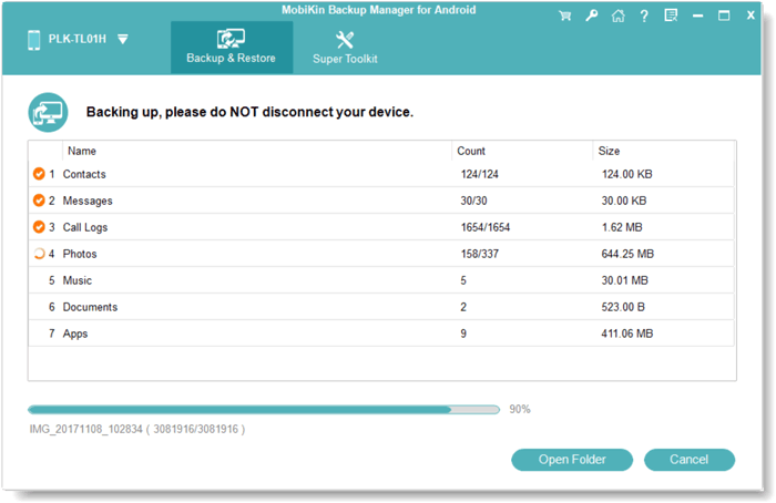 Sync Android Music to Computer a través de Android Backup and Restaore