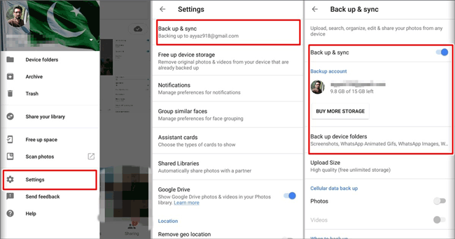 Cómo transferir imágenes de PC a Android con Google Photos