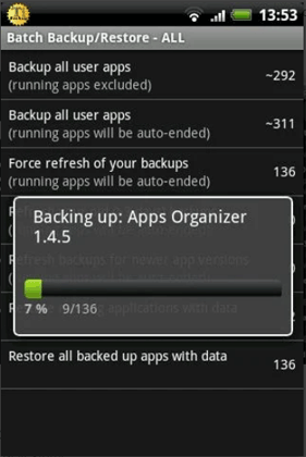 Aplicaciones de copia de seguridad en Android con Titanium Backup