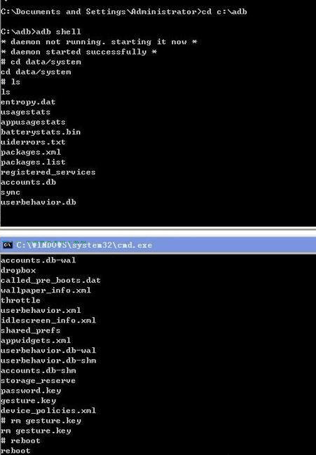 Elimine el bloqueo de patrones de Android sin Internet a través de ADB