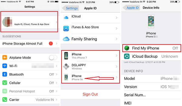 Inicie sesión en iCloud y vuelva a iniciar sesión