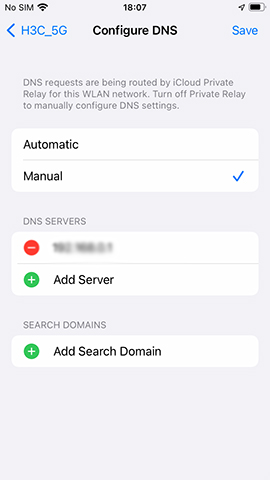 Cambiar la configuración de DNS