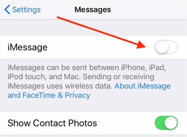 Configuración de iMessage