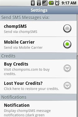 Android Message Manager como Chomp SMS