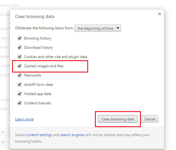 Arreglar Google Drive no funciona al borrar el caché del navegador