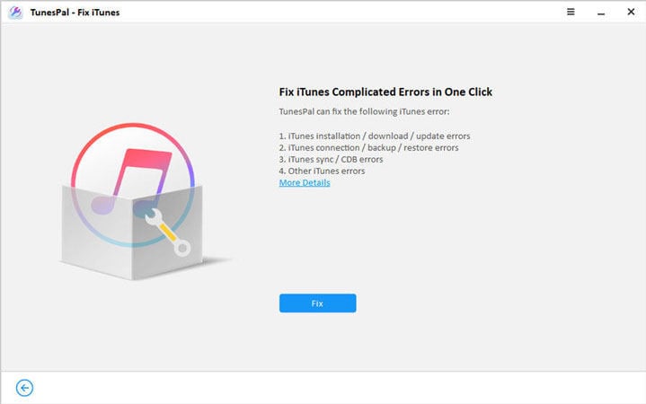 Haga clic en Fix Tunespal