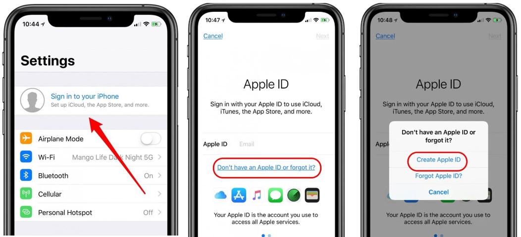 Crear ID de Apple en iPhone
