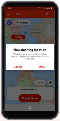 Cómo cambiar la ubicación de Doordash a través de Dash ahora