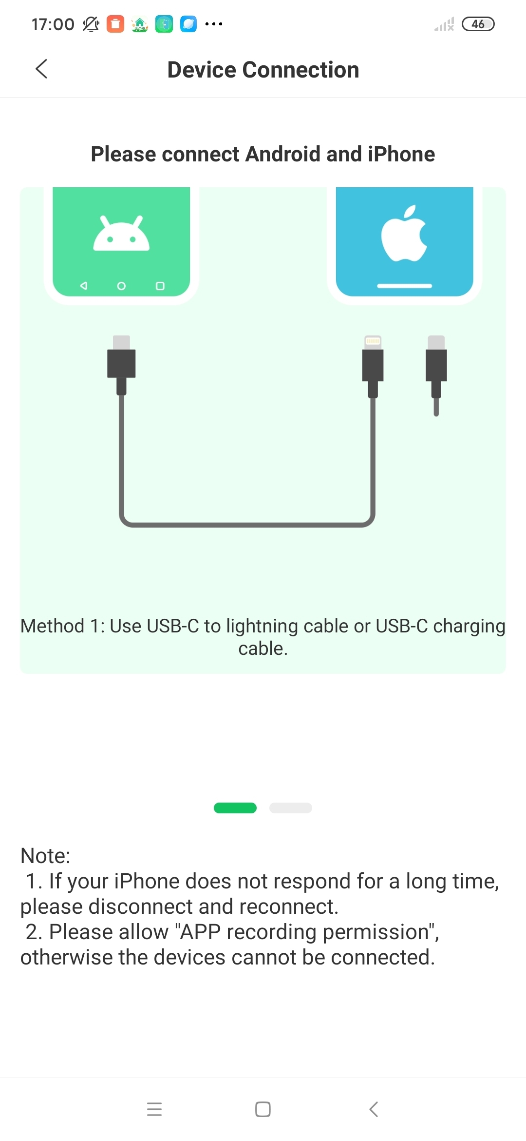 Conecte Android y iPhone