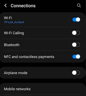 Desactivar las llamadas wifi