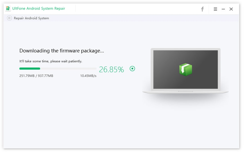 Comience a descargar el paquete de firmware de la tableta Samsung