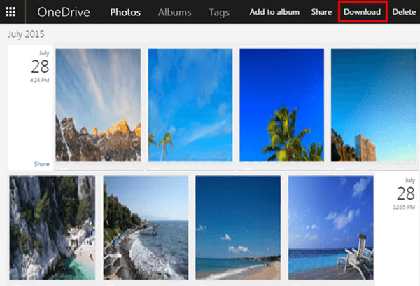 Descargar fotos de OneDrive a PC