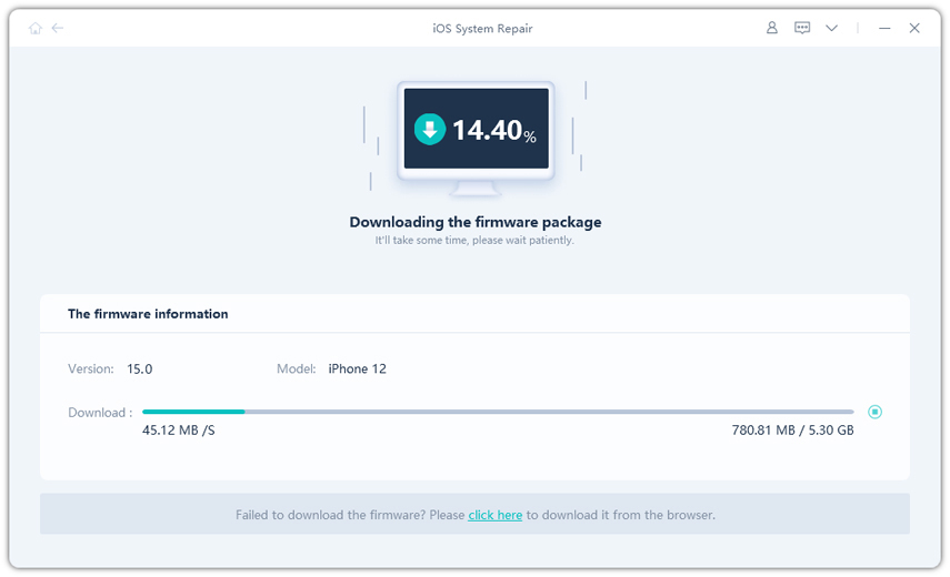 Espera para descargar