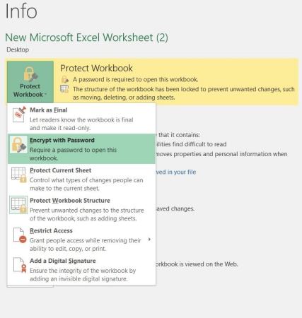 Contraseña de C Encrypt Excel