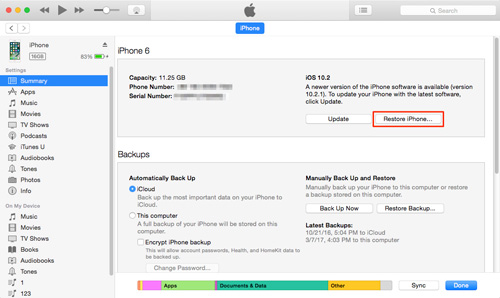 Cómo desbloquear iPhone con pantalla táctil rota usando iTunes