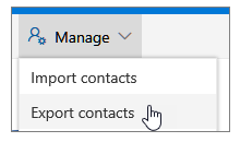 Exportar contactos de Outlook a Excel con Outlook Web