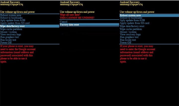 Una vez que el dispositivo esté en modo de recuperación, use las teclas de volumen para navegar a través de diferentes opciones. Use el botón de encendido para seleccionar 