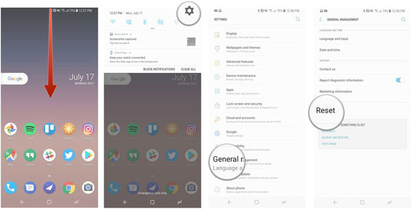 borrar todo de Samsung