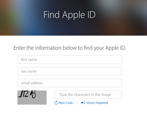 Encuentra ID de Apple