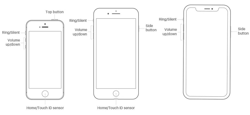forzar reiniciar iPhone para arreglar la vibración no funciona