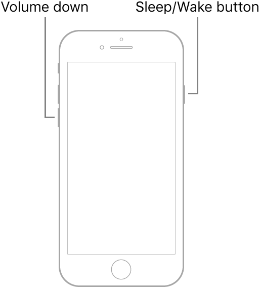Reinicie su iPhone 7 para arreglar el iPhone se congele durante la actualización