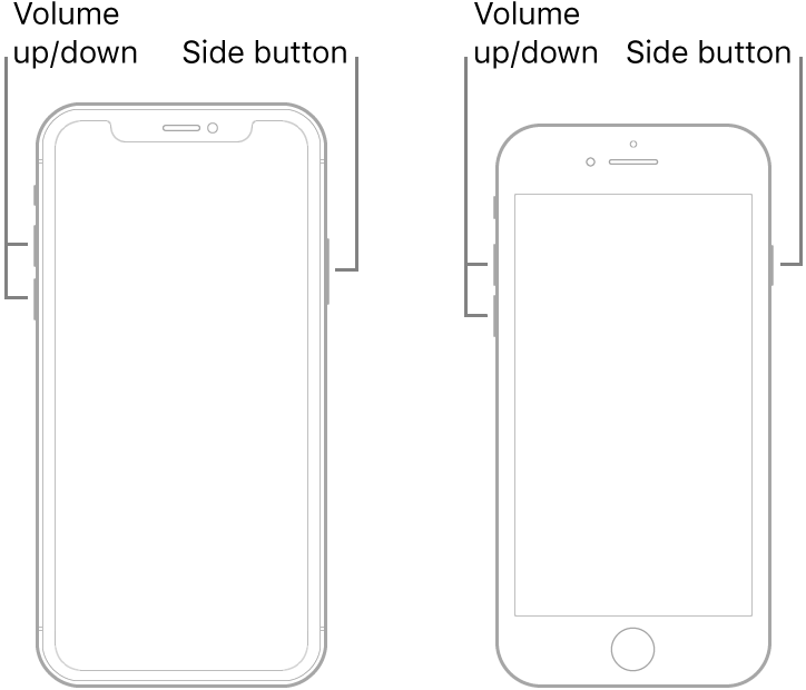 Reinicie el iPhone 8 o más tarde para arreglar el iPhone se congeló durante la actualización