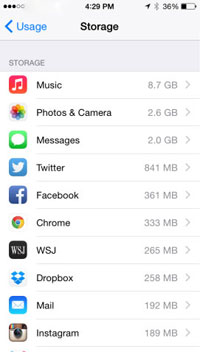 Asegure suficiente almacenamiento en el iPhone 15