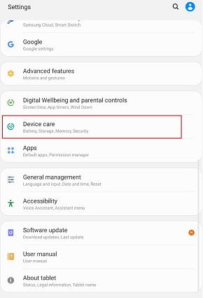 Libere el espacio cuando la tableta Samsung se congele