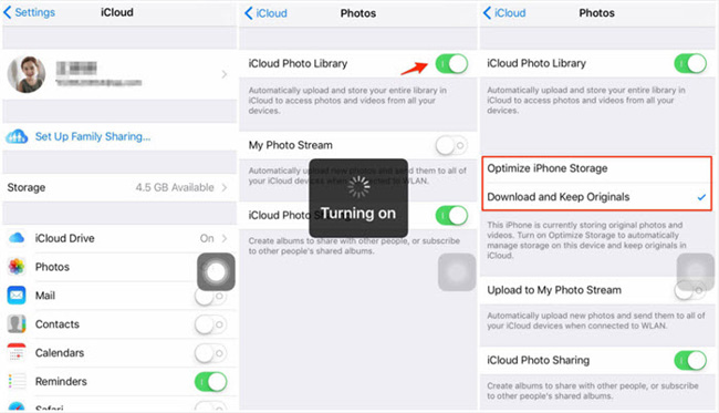 Cómo subir fotos a iCloud desde iPhone