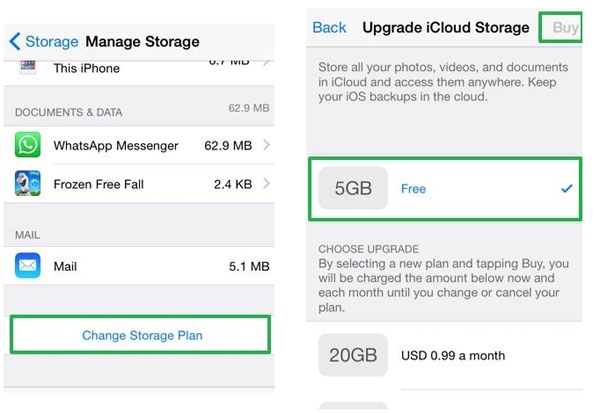 Verifique el espacio iCloud para arreglar las fotos de iCloud que no aparecen en Mac
