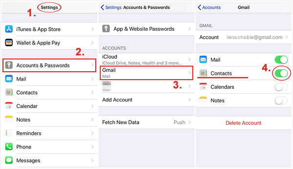 Los contactos de Google se restauran en iPhone a través de Google Drive