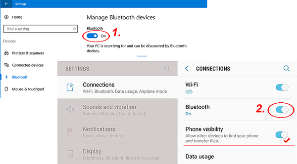 Cómo obtener fotos de computadora a teléfono con Bluetooth