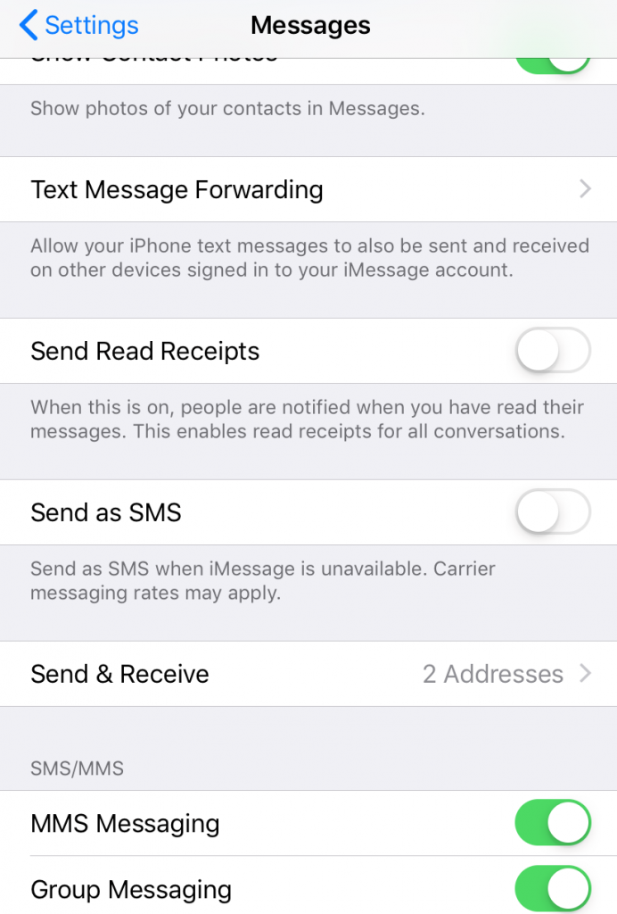 iMessage Enviar y recibir