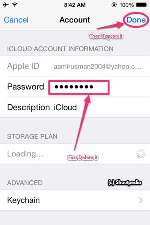 Información de la cuenta de iCloud