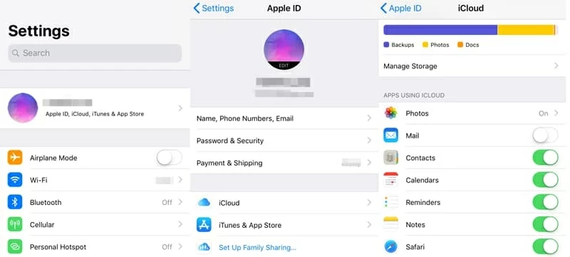 Recuperación de notas del iPhone XR de la copia de seguridad de iCloud