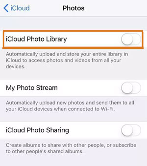 Habilitar mi transmisión de fotos y la biblioteca de fotos de iCloud