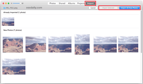 Cómo importar imágenes de la tarjeta SD a Mac con la aplicación Fotos