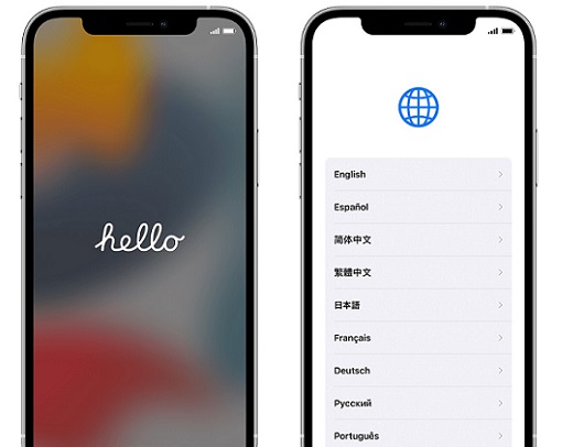 Configuración de la interfaz de iPhone